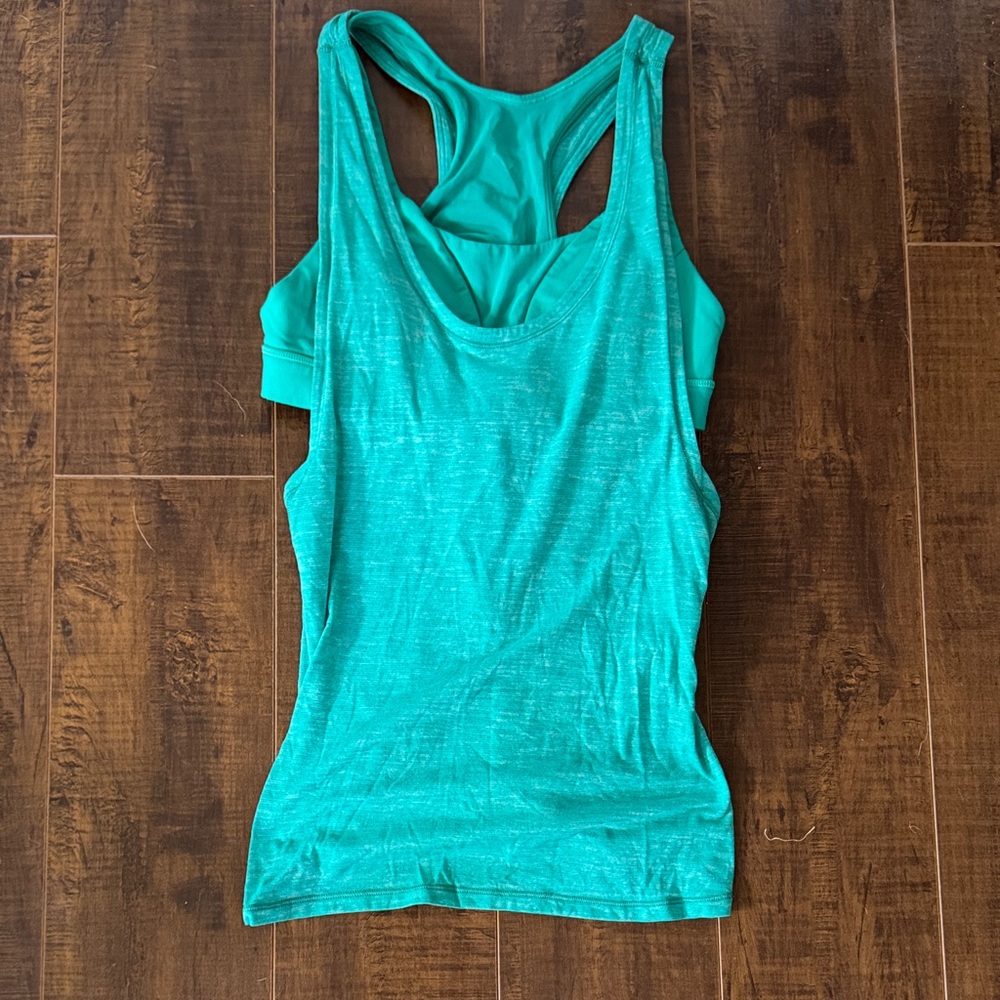 Women’s Tank Top - Teal Racerback Layered Style